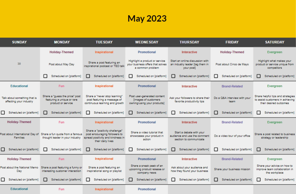 Social Media Content Calendar: Plan Ahead for Quality Posts